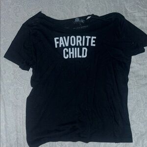 Favorite Child Black Kids Off the Shoulder T-Shirt